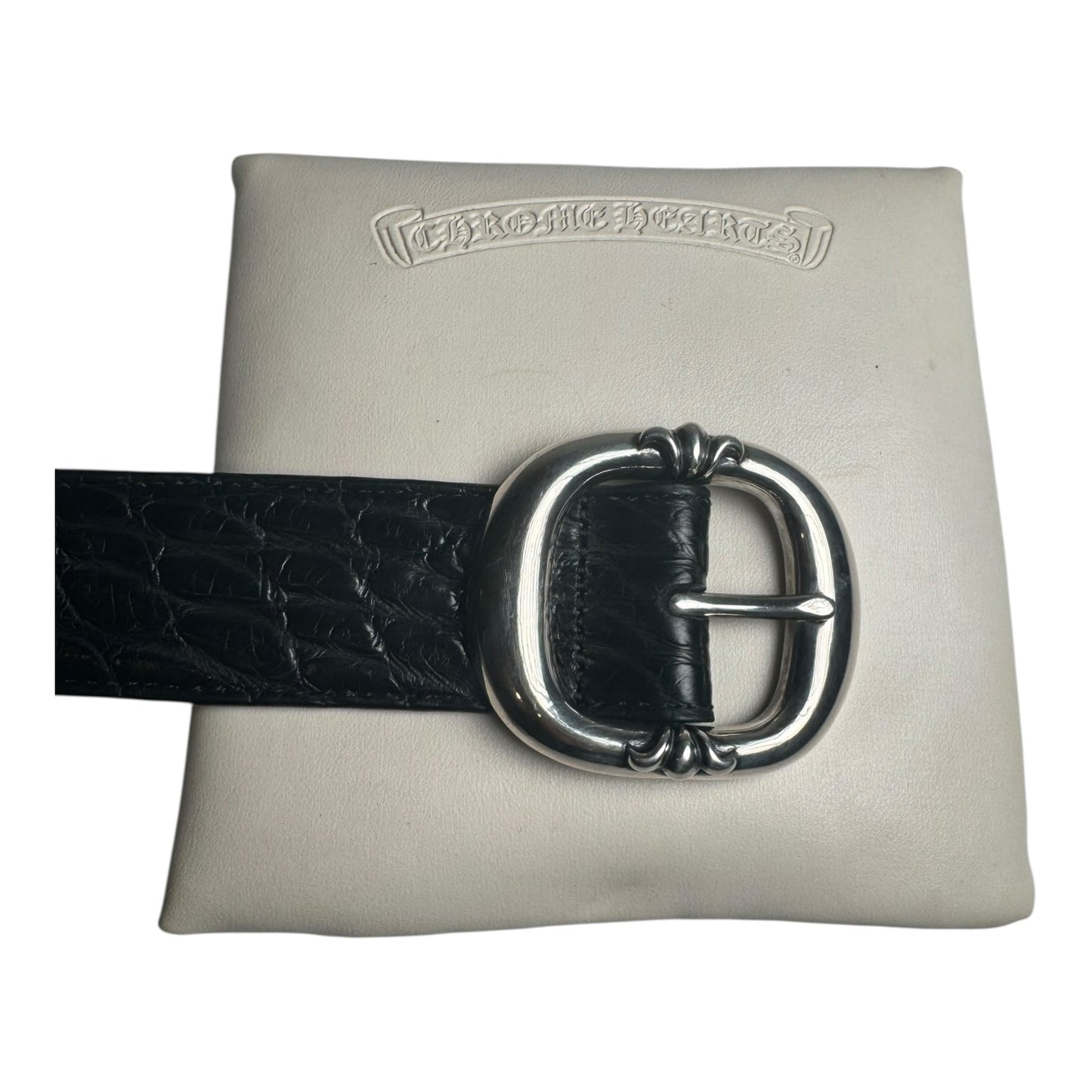 Chrome Hearts Silver Tip Alligator Gunslinger Belt
