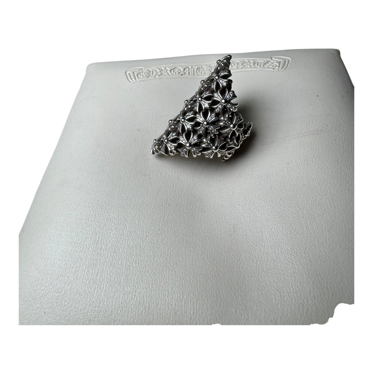Chrome Hearts Diamond Chain Maille Ring