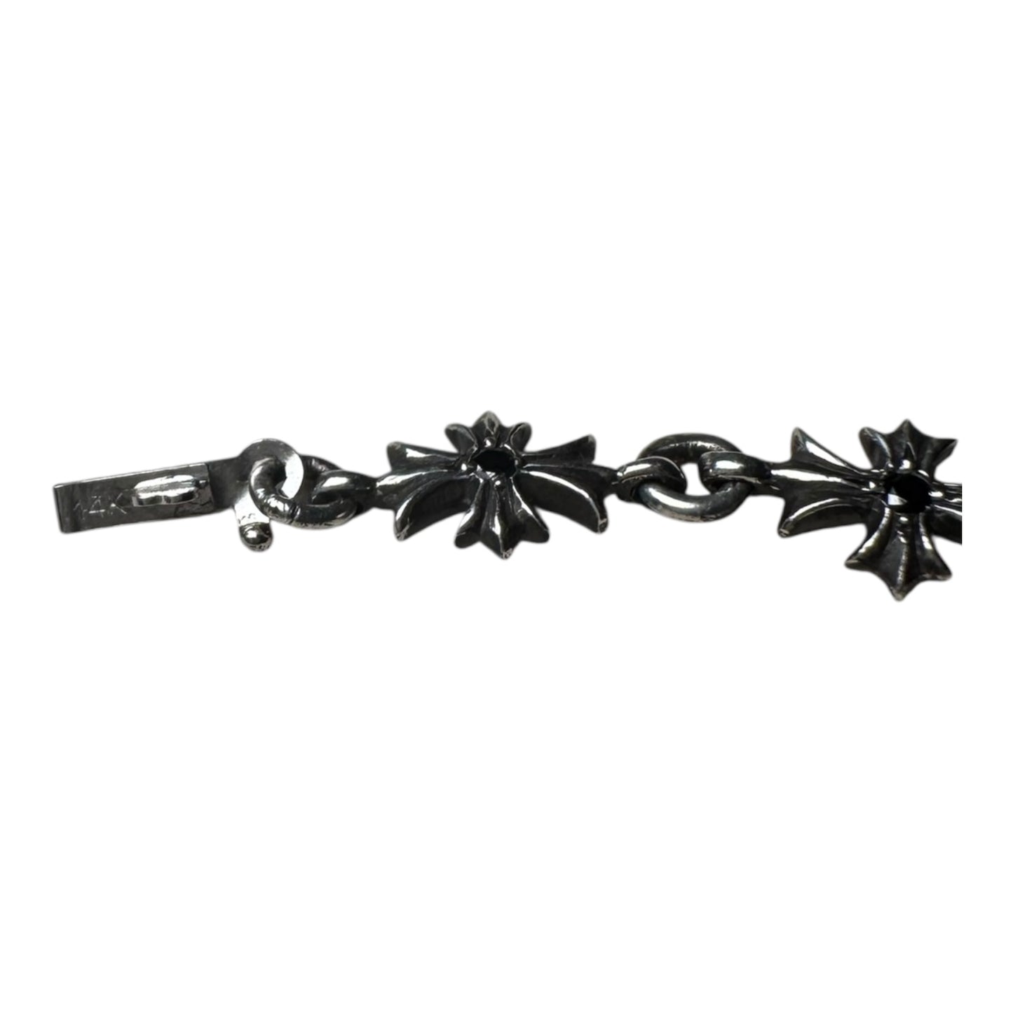 Chrome Hearts Black Diamond Tiny E Bracelet