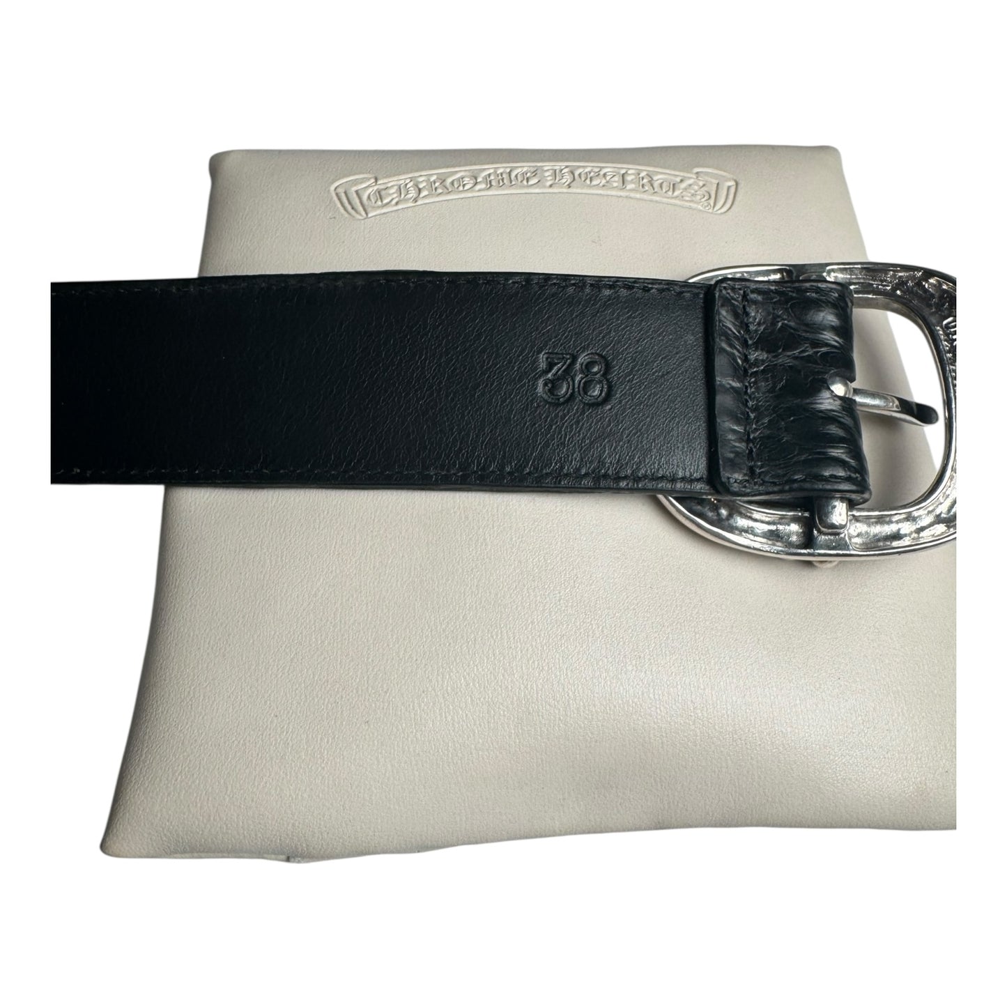 Chrome Hearts Silver Tip Alligator Gunslinger Belt