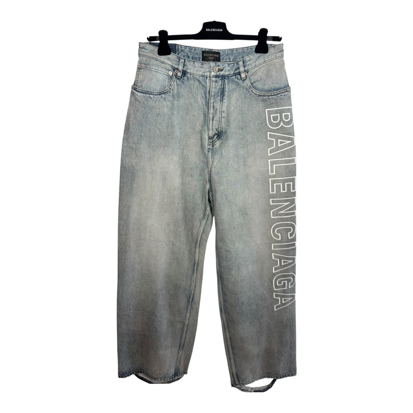 Balenciaga Baggy Outline Logo Denim