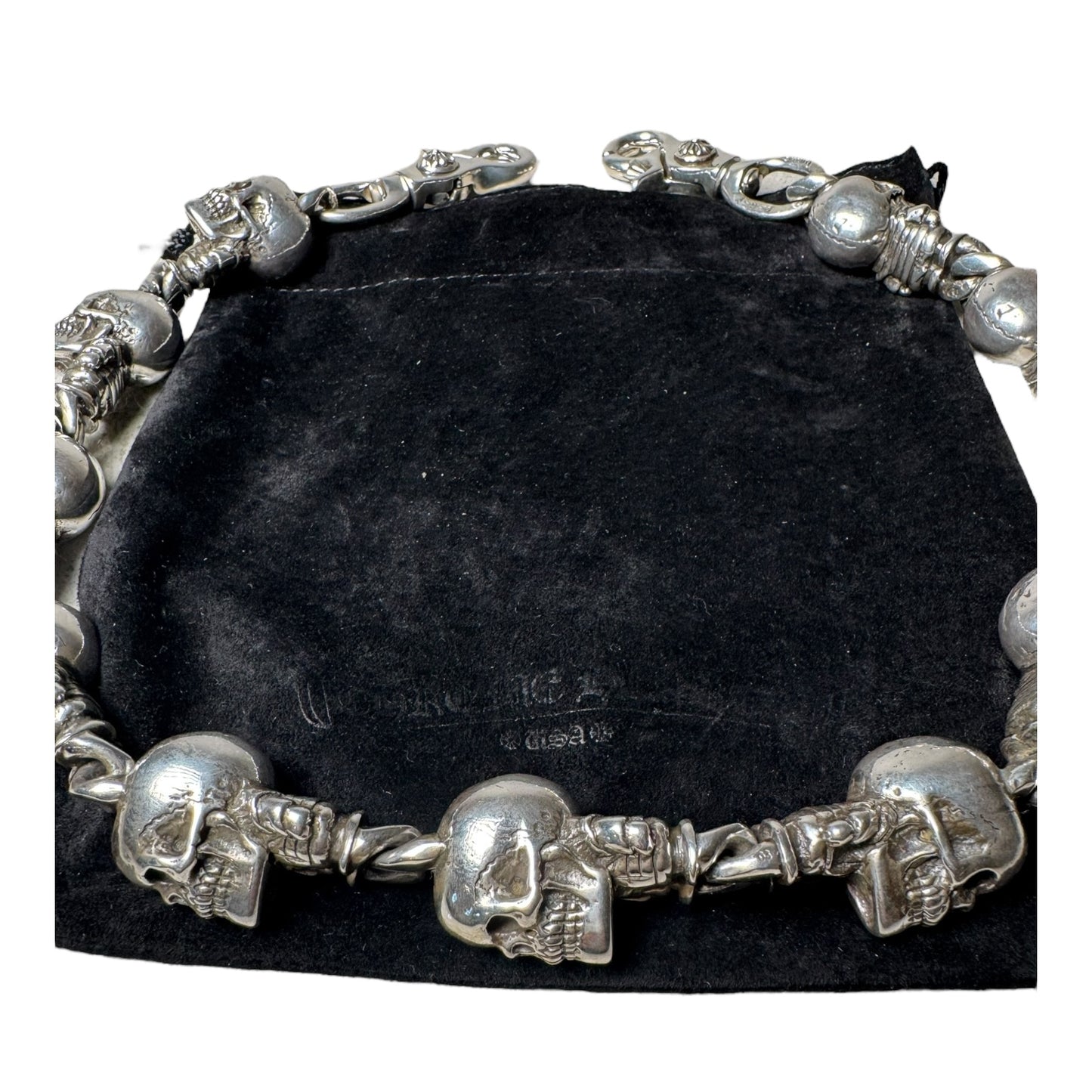 Chrome Hearts XL Foti Skull Wallet Chain