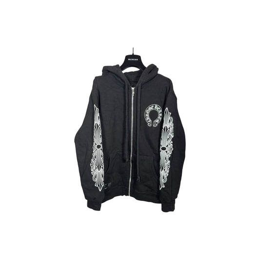 Chrome Hearts Thermal Floral Horseshoe Zip-Up