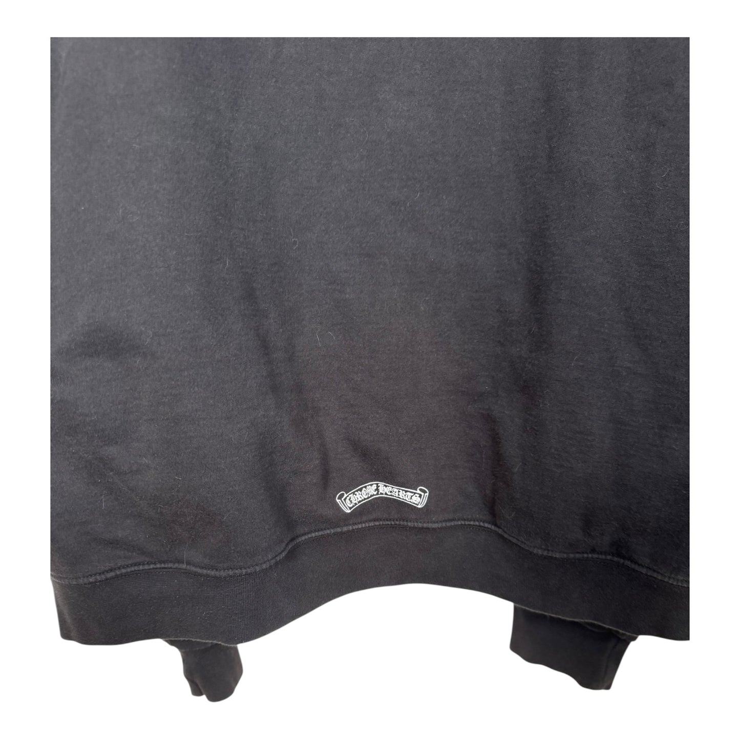 Chrome Hearts Vintage Thermal Vertical Logo Zip-Up Hoodie