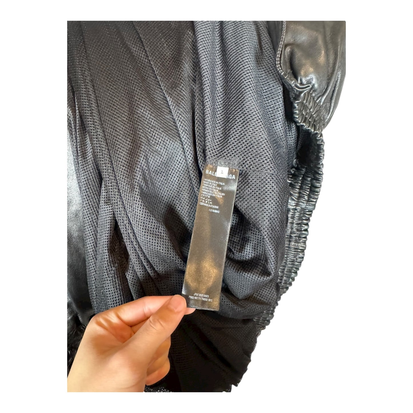 Balenciaga Leather 3B Tracksuit Jacket