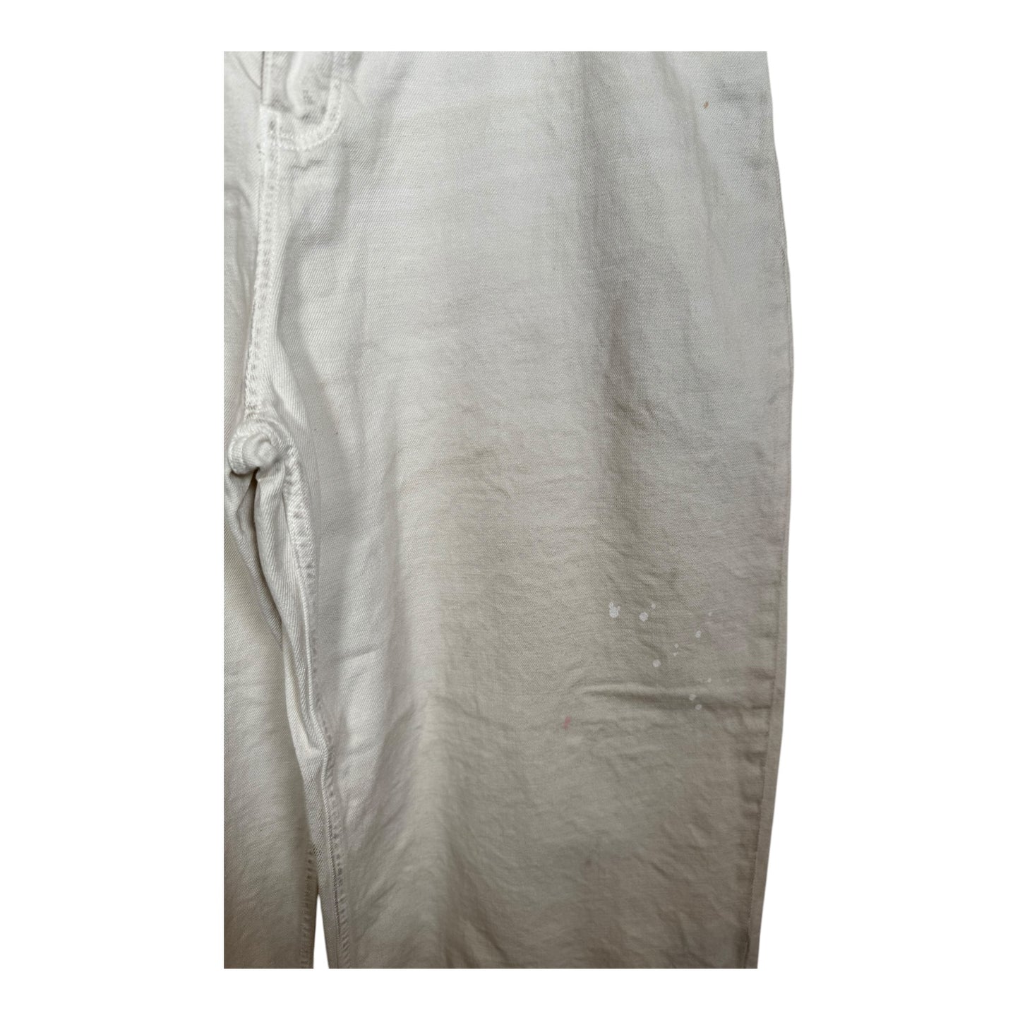 Balenciaga Distressed White Baggy Denim