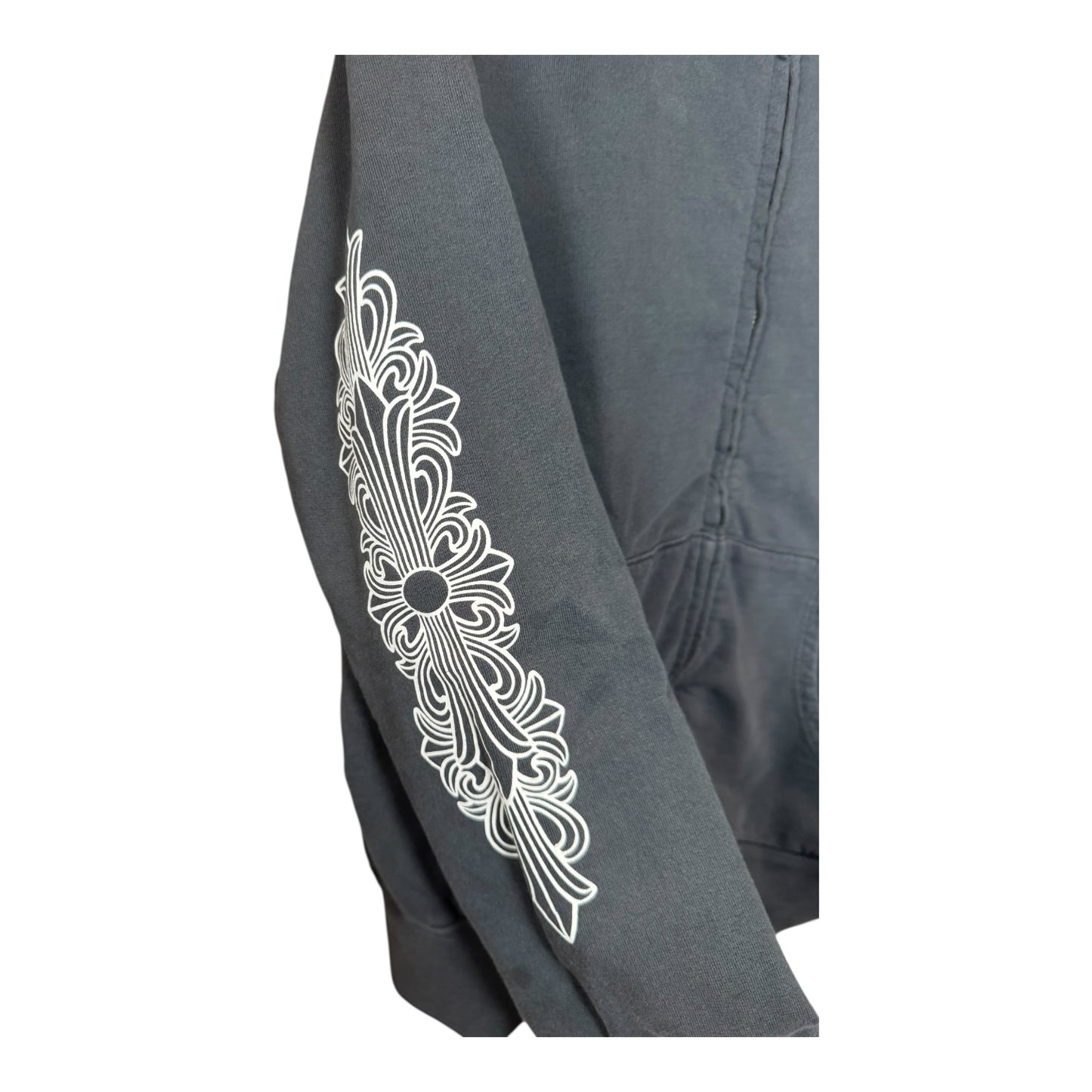Chrome Hearts Floral Horseshoe Zip-Up Hoodie