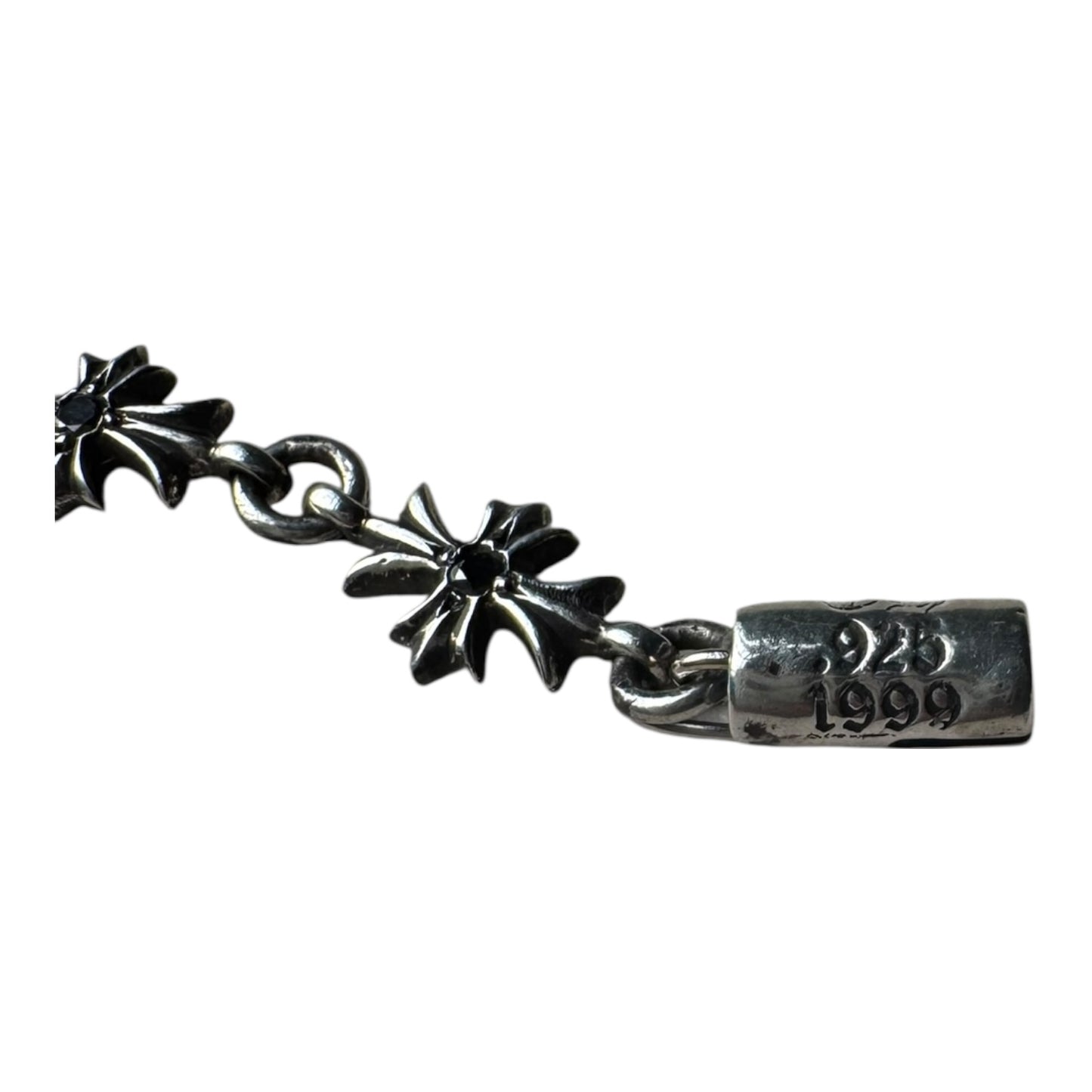 Chrome Hearts Black Diamond Tiny E Bracelet