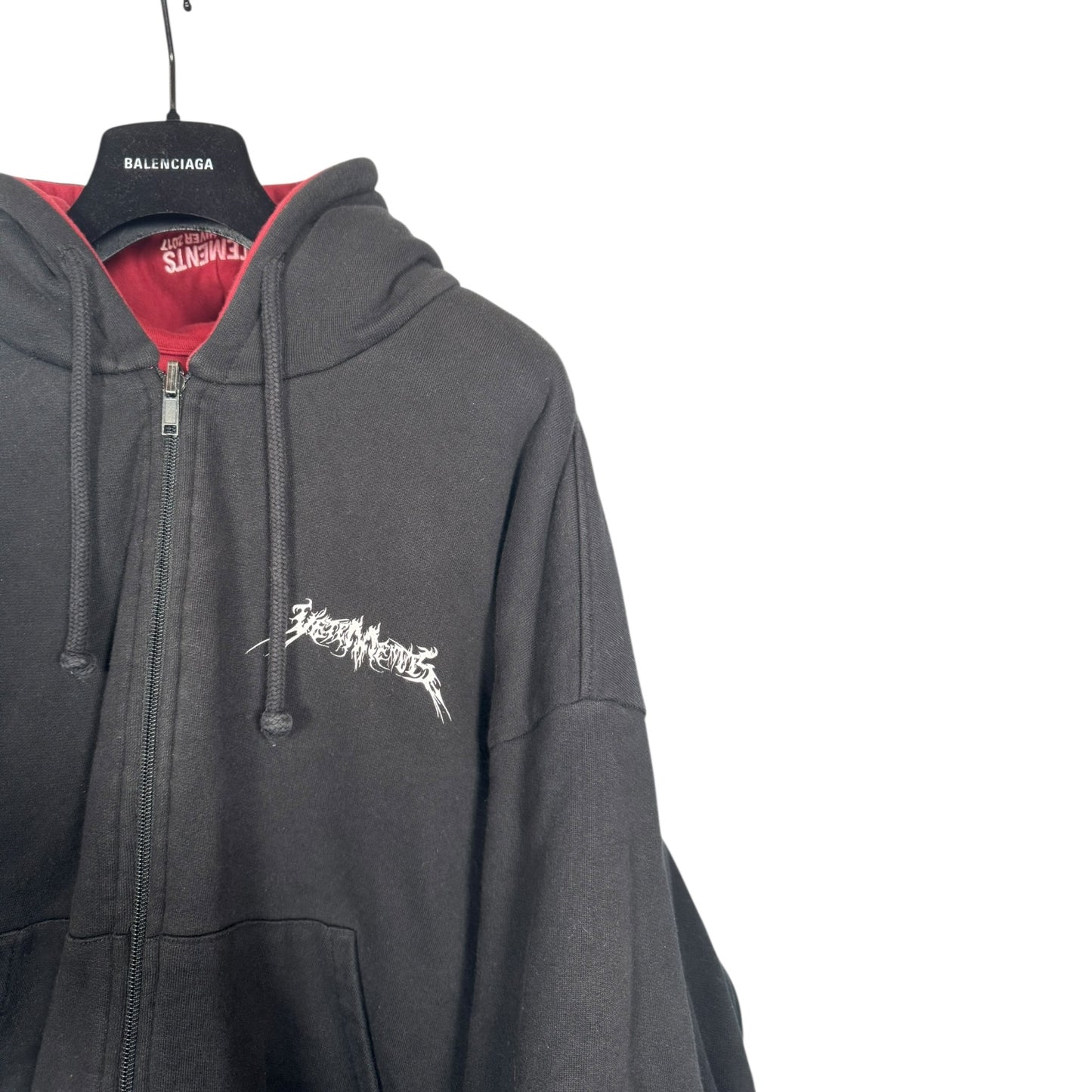 Vetements TFD Heavy Zip-Up Hoodie