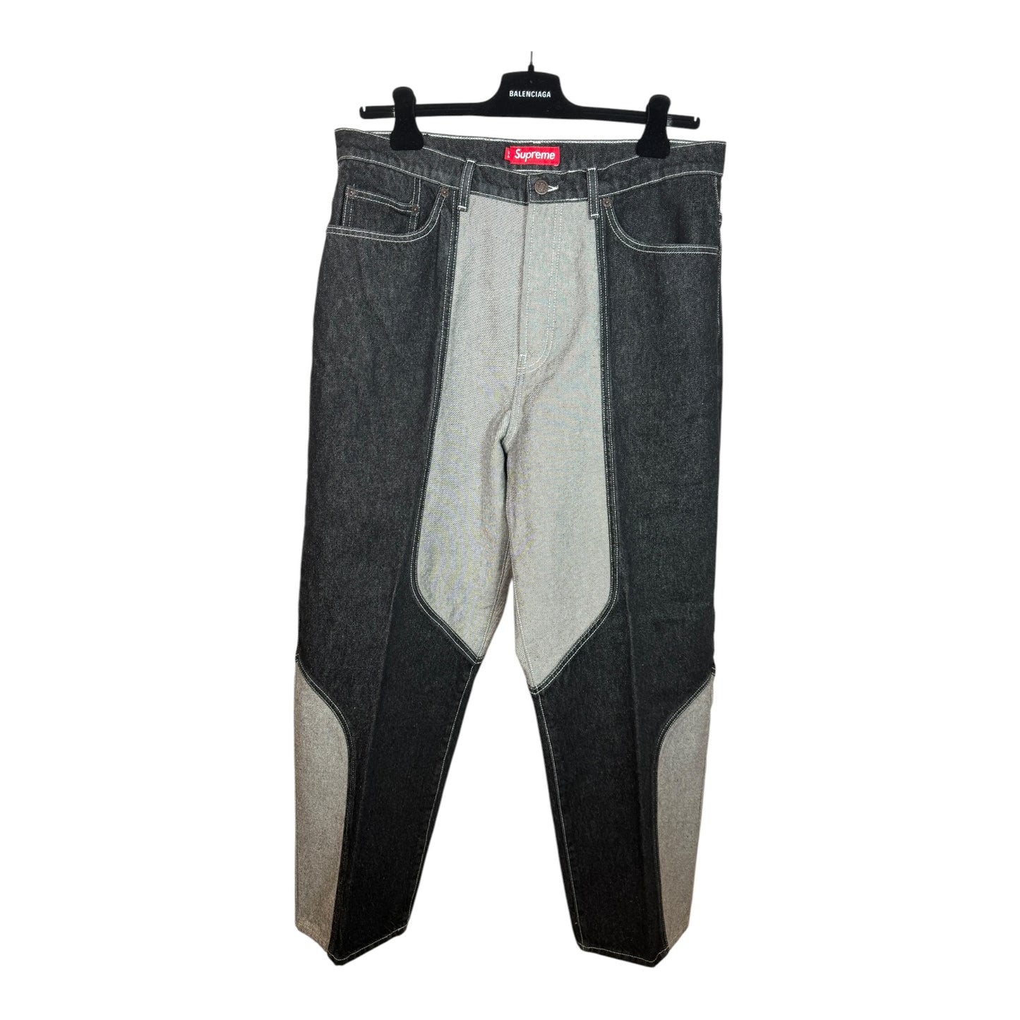 Supreme 2-Tone Paneled Baggy Jean