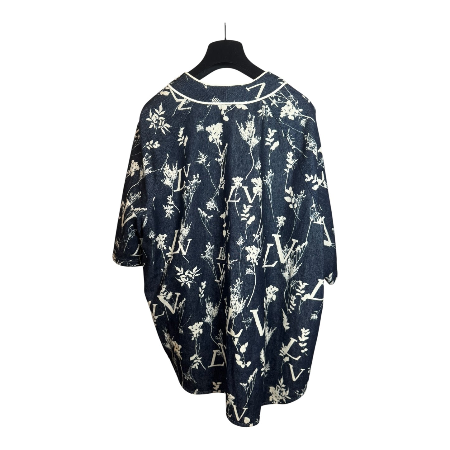 Louis Vuitton Leaf Denim Baseball Jersey
