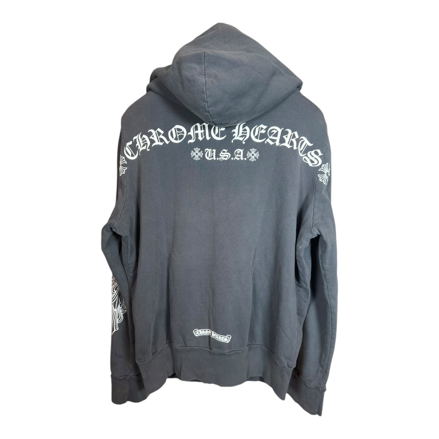 Chrome Hearts Floral Horseshoe Zip-Up Hoodie