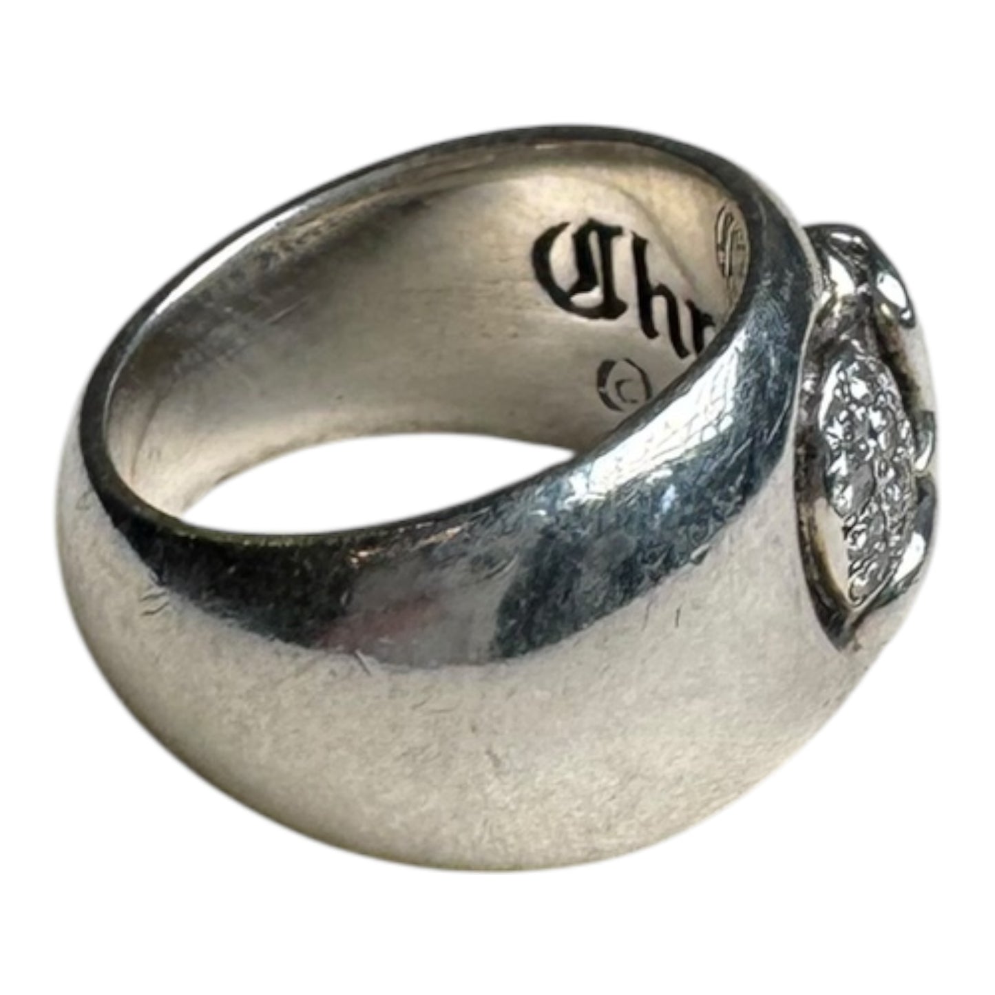 Chrome Hearts Pave Heart Ring