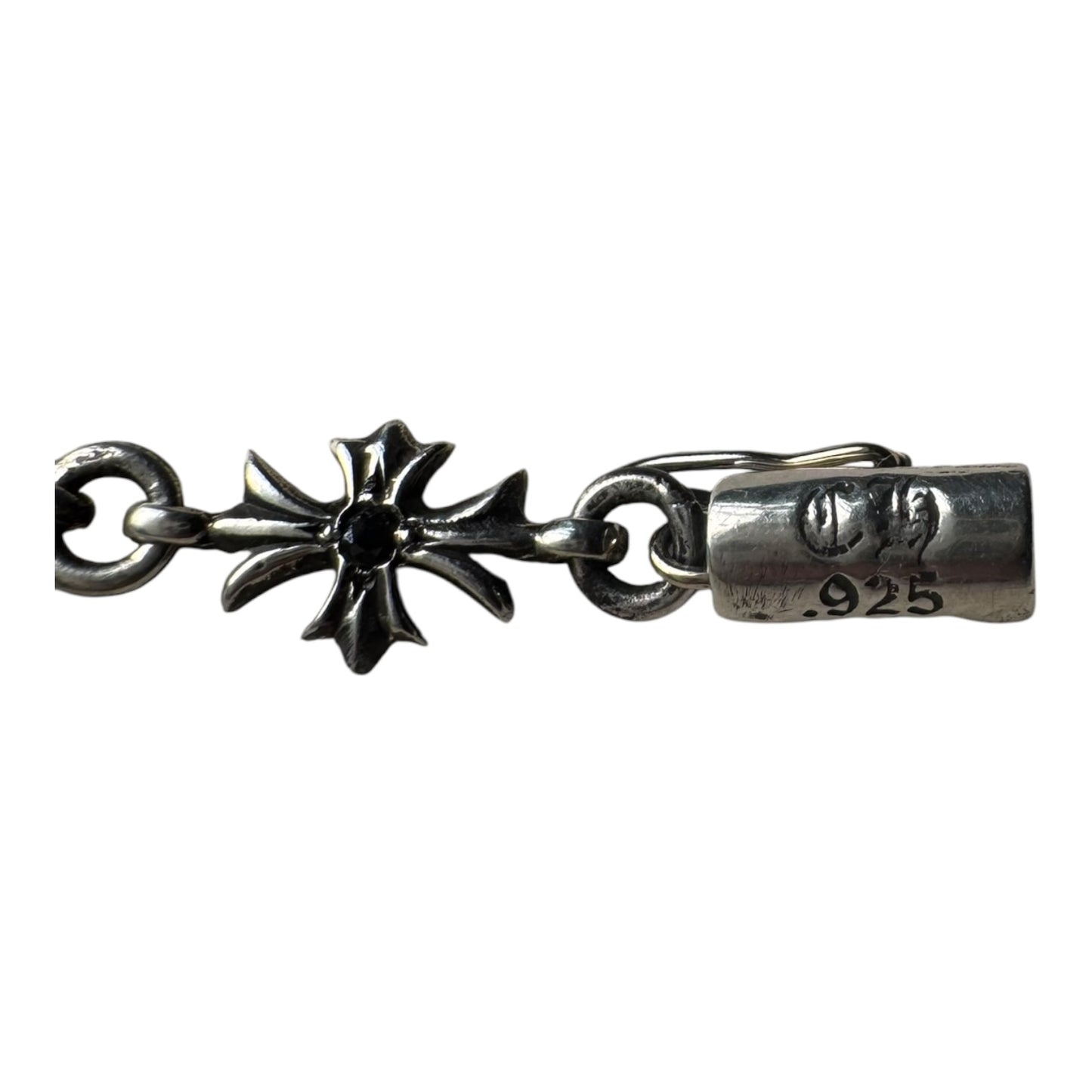 Chrome Hearts Black Diamond Tiny E Bracelet