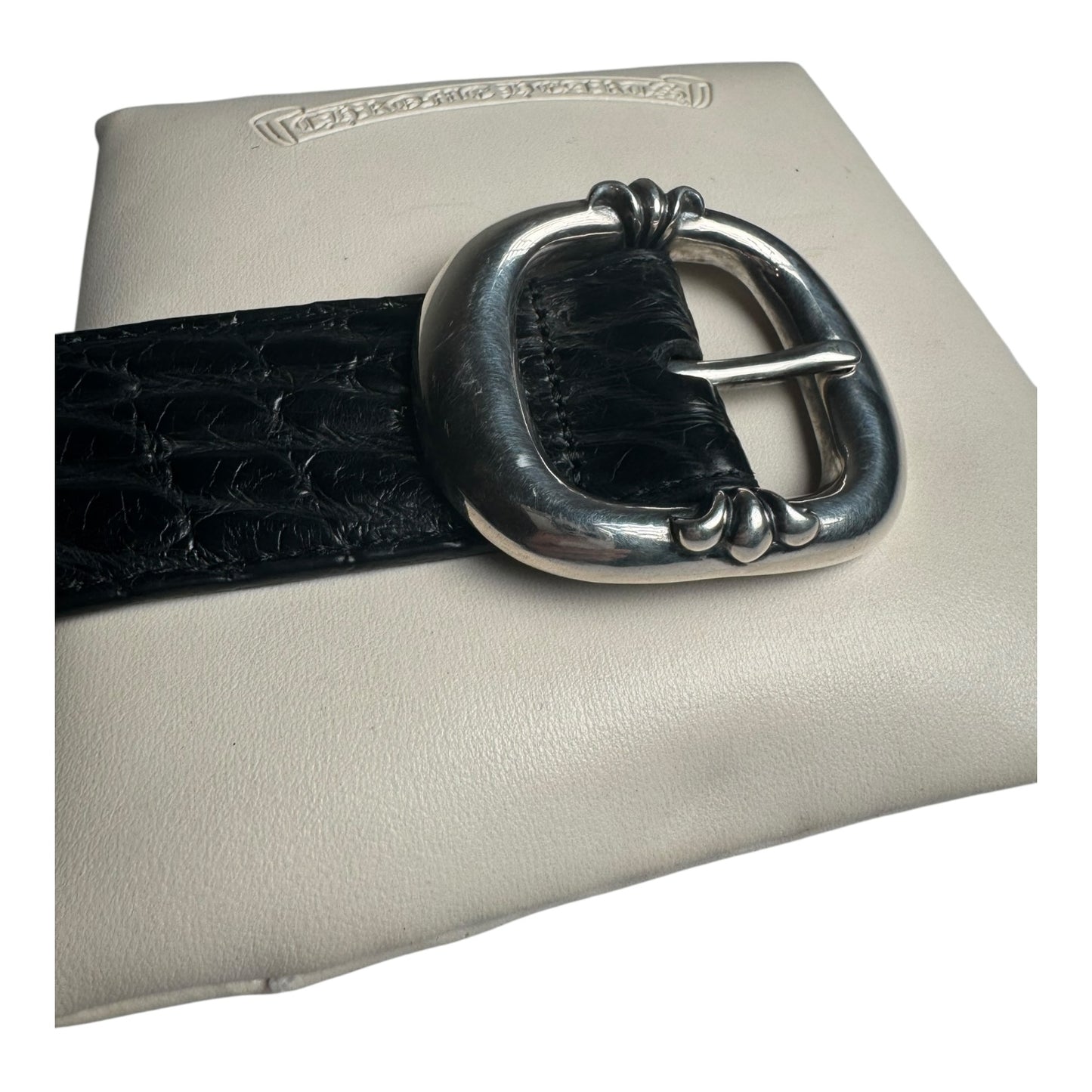 Chrome Hearts Silver Tip Alligator Gunslinger Belt