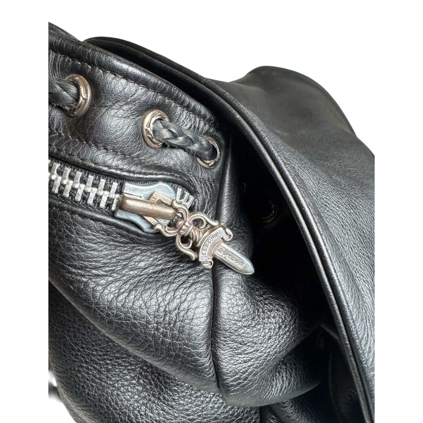 Chrome Hearts Fleur Gunslinger Leather Backpack