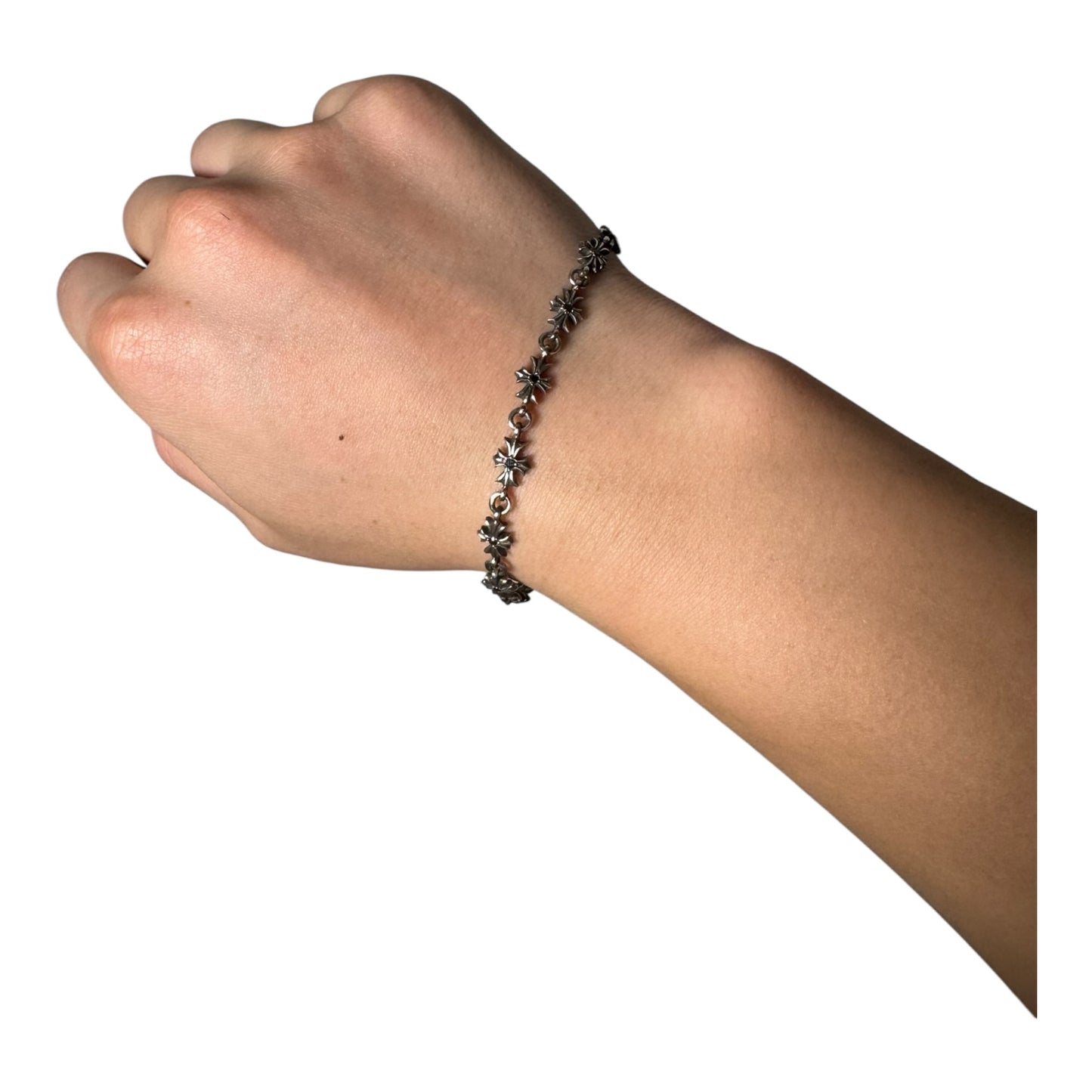 Chrome Hearts Black Diamond Tiny E Bracelet