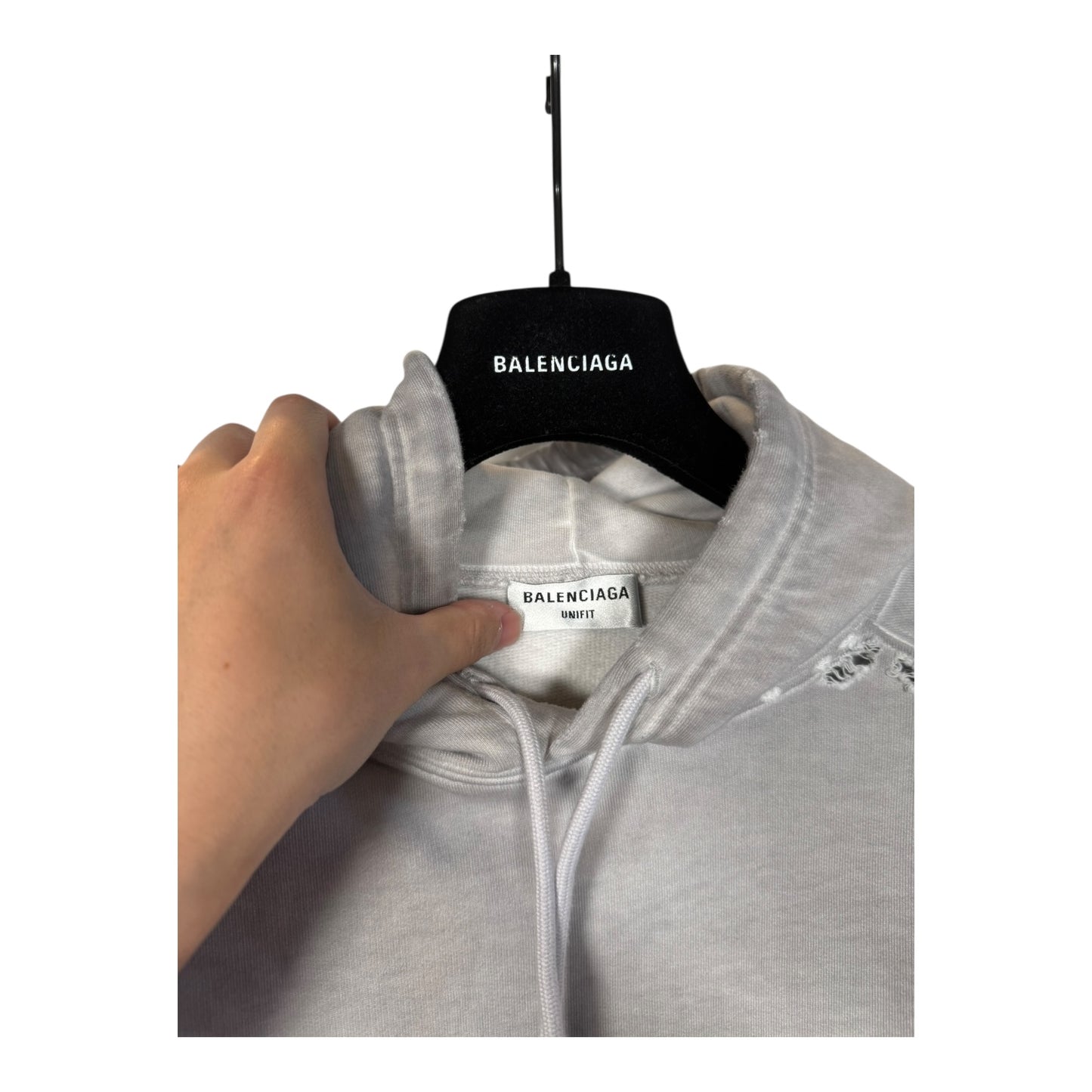 Balenciaga Distressed Metal Hoodie