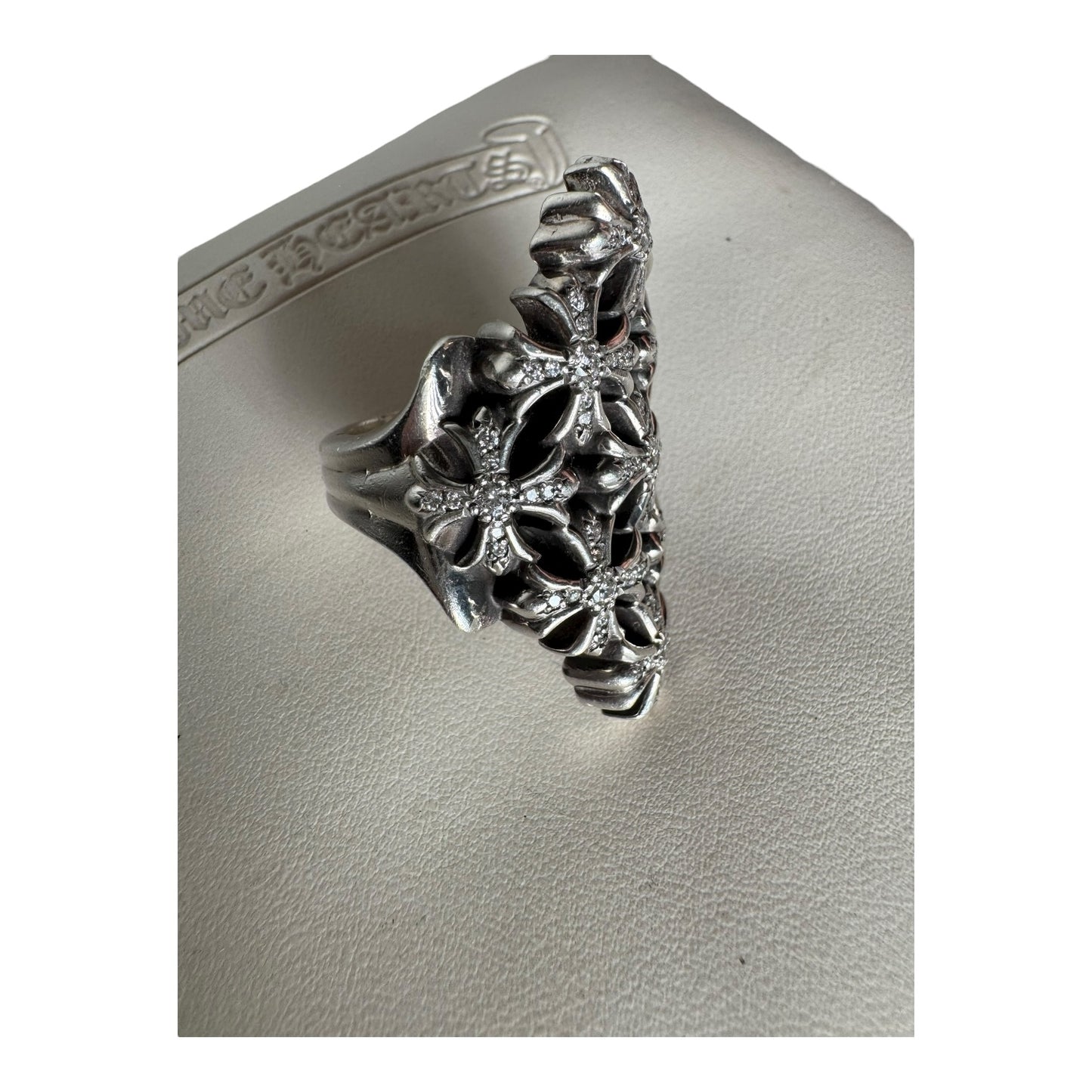 Chrome Hearts Pave Chain Maille Ring