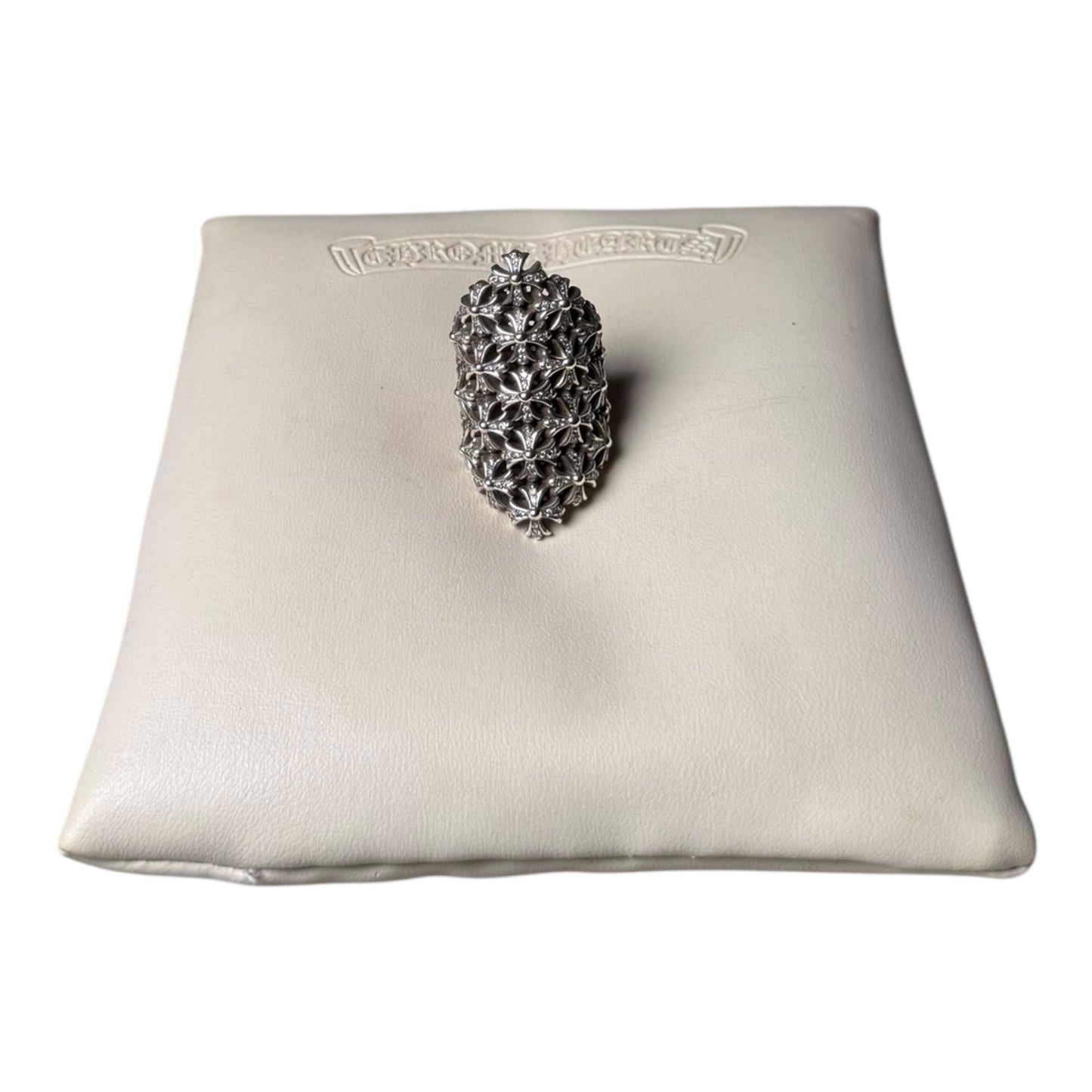 Chrome Hearts Diamond Chain Maille Ring