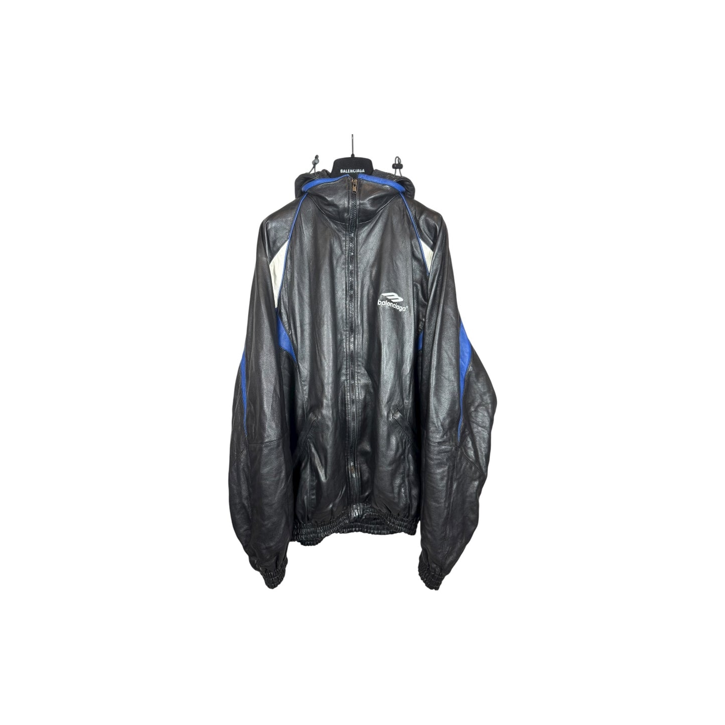 Balenciaga Leather 3B Tracksuit Jacket