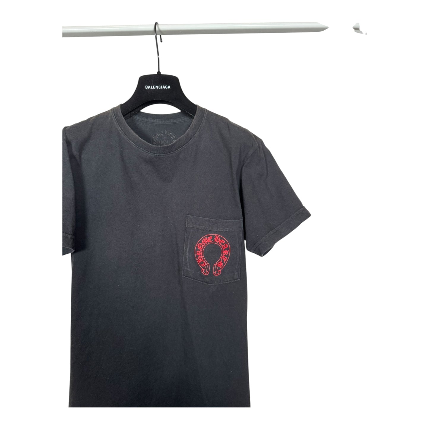 Chrome Hearts Red Horseshoe Pocket T-Shirt