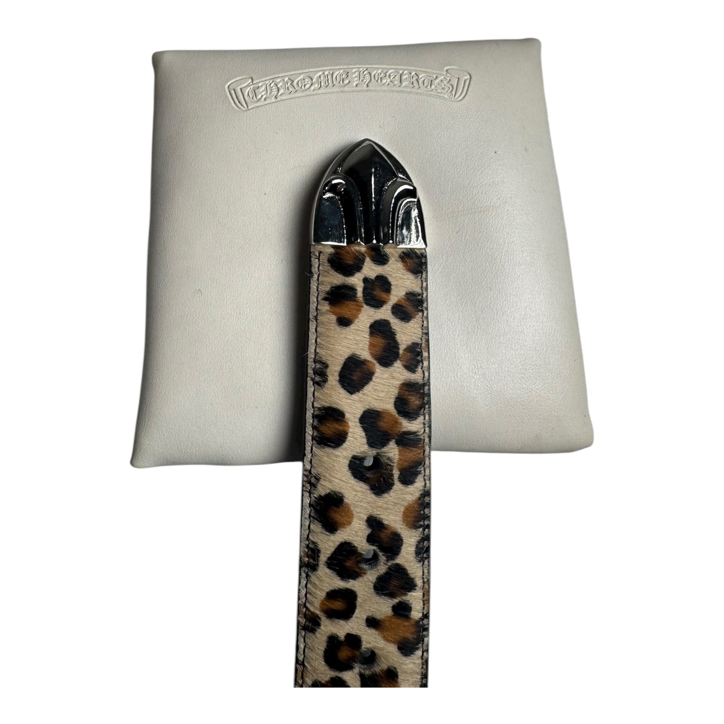 Chrome Hearts Cheetah Pony Hair Gunslinger Belt