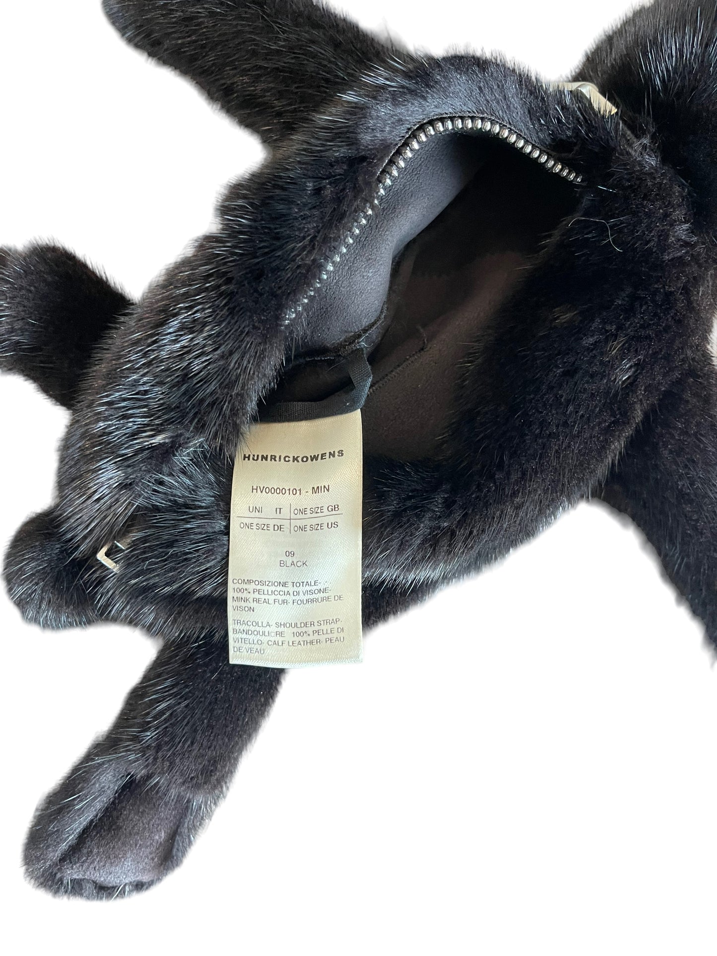 Rick Owens Hun Fat Bunny Mink Bag